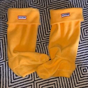 YELLOW HUNTER FLEECE WELLY SOCKS